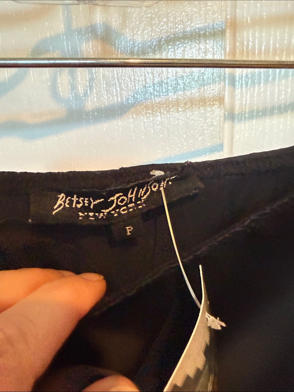 Betsey Johnson Black Satin Midi Slip Skirt - Picture 2 of 3